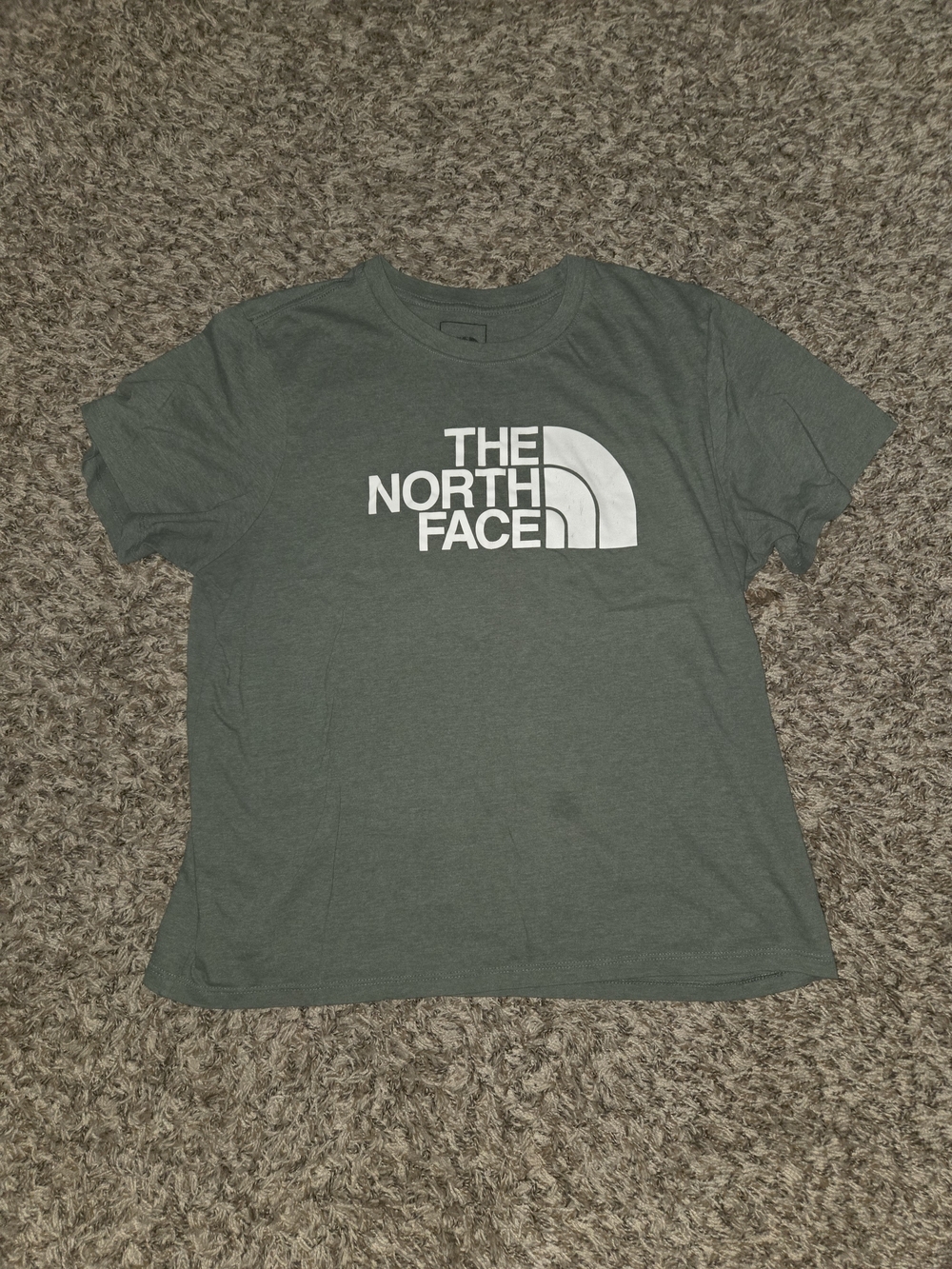 The North Face Women's Crewneck Logo Tee in Olive Green